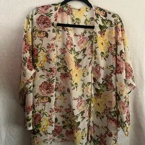 Ambiance Floral Open-Front Kimono
